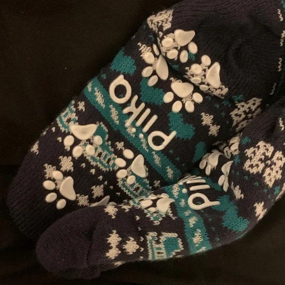 Piika Blue Patterned Slippers - Picture 3 of 3